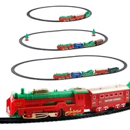 Christmas Train Set Antique Electric Steam Train Set Toy With Lights Battery Operated Electric Train Kit Tracks Birthday