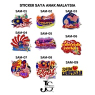 1pc Sticker Hari Merdeka | Malaysiaku Merdeka | Saya ❤️ Malaysia | Saya Anak Malaysia