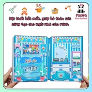 Đồ chơi ngôi nhà búp bê bằng giấy Tocaboca học liệu bóc dán thông minh cho bé h25