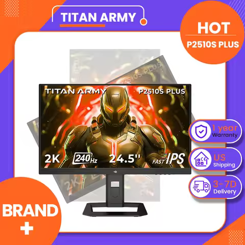 TITAN ARMY P2510S PLUS 24.5 inch Gaming Monitor, 2560*1440 16:9 Fast IPS Screen, 240Hz Refresh Rate,