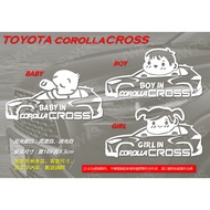 Waterproof Sticker toyota corolla cross baby in car Rear Bumper Cute Reflective Body Customized