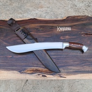 Pisau Tebas Kukri - Baja Full Tang Senokeling
