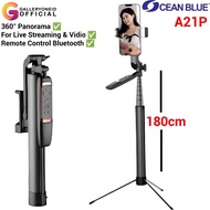 HP Tongsis Tripod Content Creator A21P 180CM LED Selfie Stick Holder Oceanblue Gimbal Stabilizerhp