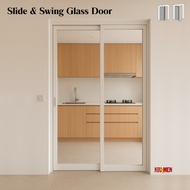 [FREE INSTALL] Kitchen Glass Slide and Swing Door | Kitchen Door | Glass Door | Kitchen Slide and Sw