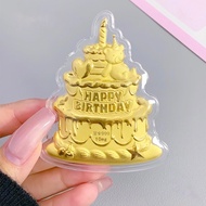 🎂Gold Birthday Cake Au999 (10mg) Pure Gold 足金999金小熊蛋糕黄金