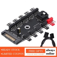 Alwaysonline SATA Interface Fan Hub  Chassis Fan Hub Fixed  for