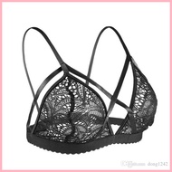 [HOTSEXY UNDERWER 152] Sexy Women Lashes Lace Lingerie Hollow Lace Sexy Top Lingerie Strap Halter Neck Bra