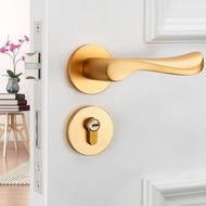 Lock Golden Solid Space Aluminum Bedroom Door Lock Wooden Door Room Door Lock Indoor Handle Lock American Household Handle Lock