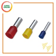 [100 PCS] KST E0308 Nylon-Insulated Cord End Terminal 0.34mm² 8mm Turquoise (cupex)