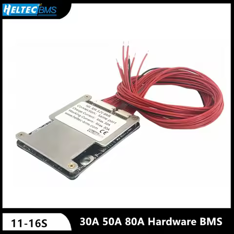 HeltecBMS 14S bms 16s 48v lifepo4 battery 30A 50A 80A Lipo lithium /Lifepo4 battery bms 48v 13S 60V 