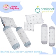 Omiland Bantal Guling Set + Bantal Peang Alpaca Series