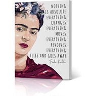 Frida Kahlo Canvas Wall Art Print Nothing Is Absolute Motivational Quote Inspirational Lettering Off