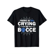 Pallino Bocce Ball Game There Is No Crying In Bocce Graphic Print Mens Cotton Short-Sleeve T-Shirt,