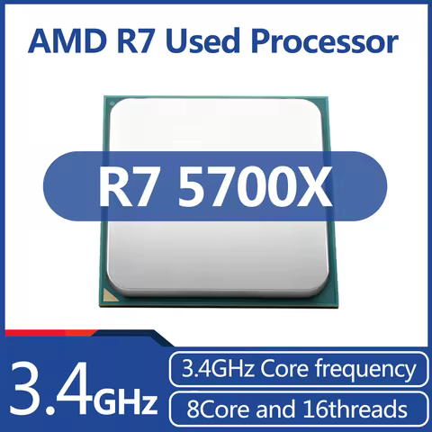 AMD AM4 CPU R7 5700X 3.4GHZ 8core 16 threads AMD Processador CPU R7 5700X CPU AMD 65W CPU 7NM L3 AM4