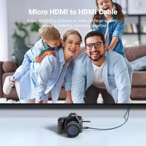 UGREEN 4K Micro HDMI to HDMI Cable Aluminum Braided 18Gbps 4K 60Hz HDR 3D ARC Compatible with GoPro 
