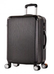 經典款直條行李箱26吋（黑色鏡面款）