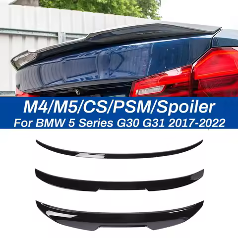 M4 M5 CS PSM Style Carbon Fiber Rear Bumper Lip Trunk Roof Wing Spoiler For BMW 5 Series G30 G31 G38