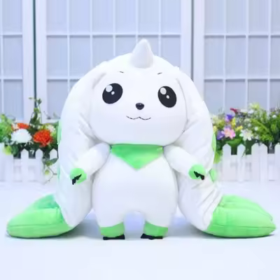 Japan Cartoon Digital Monster cartoon character White Lopmon Lopmon X Plush toys Children's birthday
