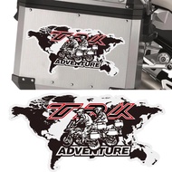 Adventure Motorcycle Luggage Aluminium Top Side Box Case Stickers Decal Panniers For Benelli TRK502 