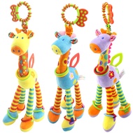 baby toys 0-12 months Plush Giraffe Deer Soft Animal Bed Hanging Rattles Mobiles With Bell Ring Infa