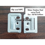1 piece!!WPC panel clip, WPC wood panel clip, stainless steel pvc clip