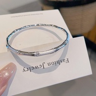 GANGZHENGSHENG | Solid Silver Bamboo Joint Bracelet Pure 9999 Silver