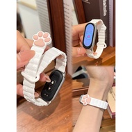 3D Cute Cat Paw Magnetic Strap for Xiaomi Mi Band 10 9 8 Smart Watch Silicone Band Xiaomi Smart Band