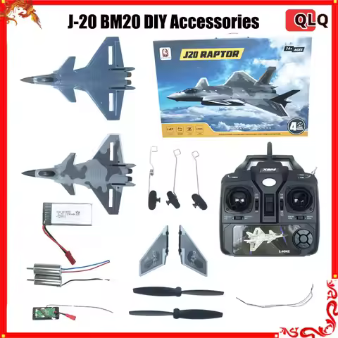 Four Channel J-20 Fighter Bm20 Remote Control Aircraft Foam Empty Fuselage Motor Steering Gear Aircr