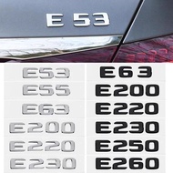 Car Tail Number 3D Stickers for Mercedes Benz E53 E55 E63 E200 E220 E230 E250 E260 E Class Auto Rear