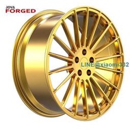 汽車輪轂金色19吋鋁圈適用于輪轂19寸 巴博斯高爾夫改裝輪轂