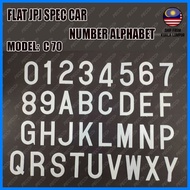 Flat JPJ Spec Car Number Alphabet C70 Nombor Plate Kereta Standard JPJ Lulus (1 PC)