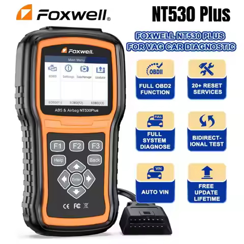 Foxwell NT530 Plus For BMW OBD2 Scanner All System Code Reader ABS SRS DPF TPMS Active Test OBD2 Dia