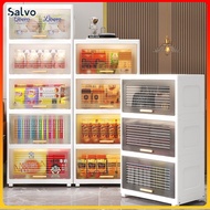 Salvo Transparency Almari Baju Plastik Storage Cabinet Storage Box Kitchen Organizer Chest Drawer Kabinet Dapur 收納櫃