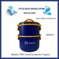 (RAYA) Abbott Tiffin Carrier Food Container Bekas Makanan Stainless steel 2 layers (2 tingkat)
