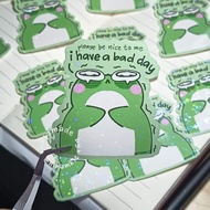 020 Please be nice to me, i have a bad day vinyl sticker | handmade by ninamkit
