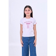 Mossimo Kids White Basic Graphic Tshirt w/ Embroidery For Girl Girl Tshirt Girl Top Kids Tshirt Girl