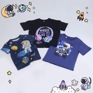 Damit Panglakad for Kids Boys Cute Astronaut All Over Print Design Round Neck Shirt for Kids Boys