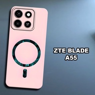 S21-Softcase procamera for ZTE BLADE A55 - flexible rubber material all types hp - Logo motif - ZTE 