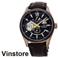 [Vinstore] Orient Star Automatic Open Heart Leather Strap Black Dial Men Watch RE-AV0115B00B RE-AV0115B