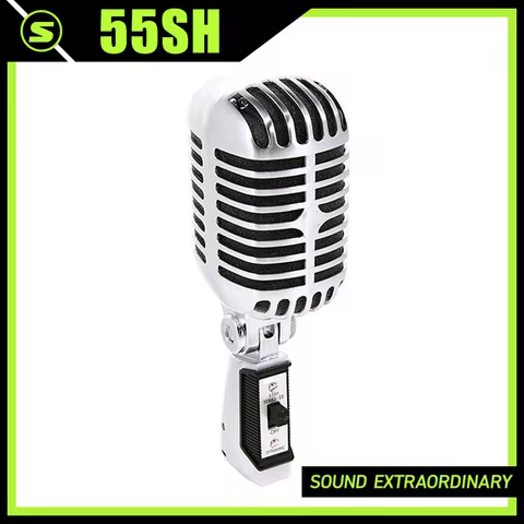55SH 55 SH Series II Vintage Metal Style Microphone Iconic Classic Vocal Dynamic Microphone for Live