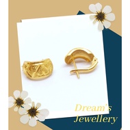 Dreams Jewellery 916 Gold Spring Earring /Subang Kadup Emas