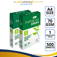 Paperline Green A4 HVS Paper 70g 500 Sheets A4 Printed Paper & Photocopy Paper - 70 Grams
