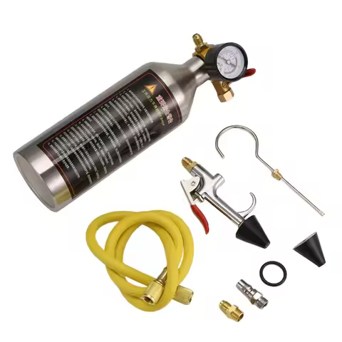 A/C AC Air Conditioner System Flush Canister Gun Kit R134 R12 R22 R410 R404 Set