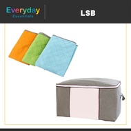 【E.E】65L Large Foldable Storage Bag Box for Clothes Laundry Pillows Plus Size Blanket Organizer Hold