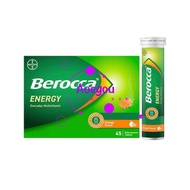 Berocca Energy Vitamin B & C Orange Flavour Effervescent Tablets 45 Pack/15 tablets