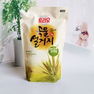 Korean Authentic Aekyung Rice Bran Wheat Grain Detergent Bag Supplement Replacement Household Kitchen Dish Cleaner