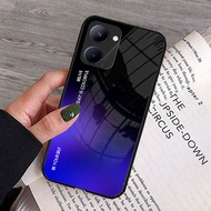 Softcase kaca for tipe handphone Realme C33 2022 Terbaru model Gradient colour mewah | PR156 | Softc