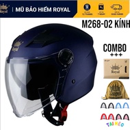 ROYAL Mũ 3/4 Đầu M268_02 Kính & XH01_01 Kính Hàng Chính Hãng ROYAL HELMET BH 12 Tháng