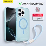 BKWHALE Ốp điện thoại cho iPhone từ tính 16 Pro Max 15 Pro Max 14 Pro Max 16 Plus 13 Pro Max với dây