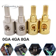 RINABONSINY Car Audio Connector, 0GA 4GA 8GA Gold Silver Car Speaker Wire Terminal,  Pure Copper Wir